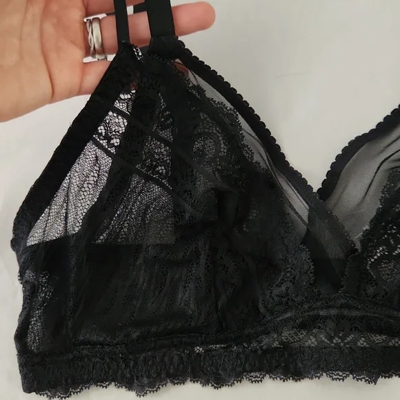 NWT Adore Me Elegant Black Lace Bralette - Picture 2 of 6